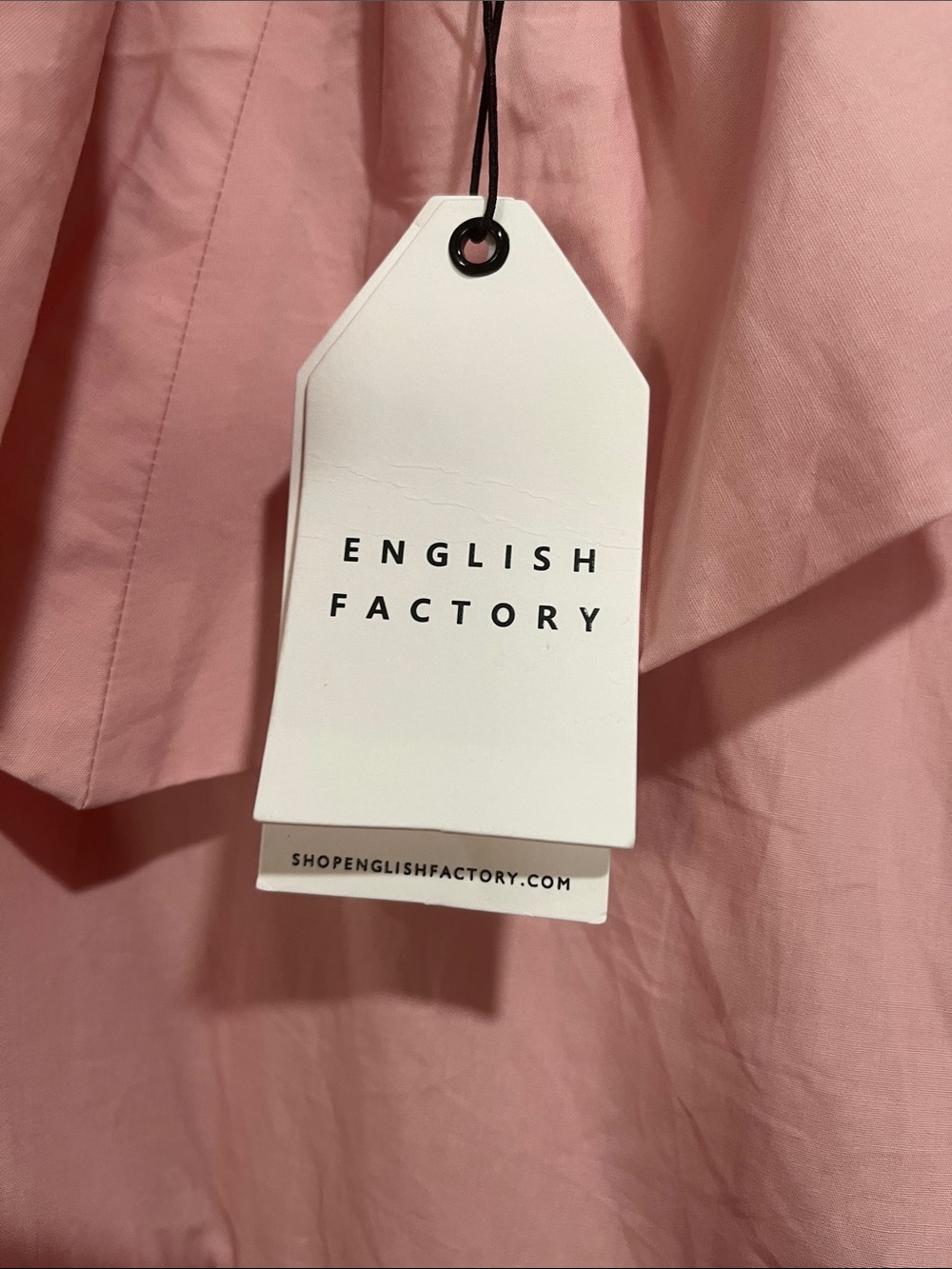 English Factory Pink Ruffled Neck Tiered Midi Dress S Small New with Tags NWT - Picture 4 of 5